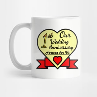 1st wedding anniversary Mug